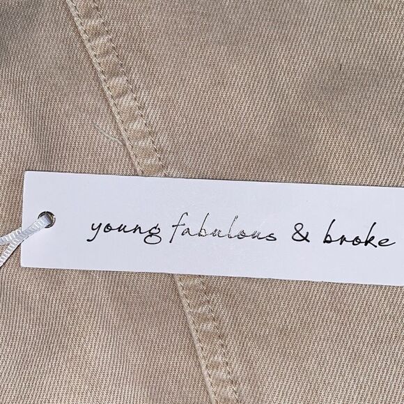 YFB NWT Zeplin Cotton Belted Jacket/ Shacket Dress Beige Downtown/ Clean Girl M - Picture 7 of 10